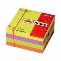 Cube 400 feuilles notes repositionnables couleurs fluo - Apli - Image principale