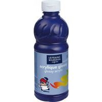 Flacon 500 ml, couleurs acryliques glossy lefranc & bourgeois - bleu outremer - Image principale