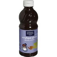 Flacon 500 ml, couleurs acryliques glossy lefranc & bourgeois - chocolat - Image principale