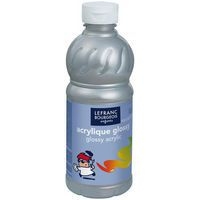 Flacon 500 ml, couleurs acryliques glossy lefranc & bourgeois - argent - Image principale