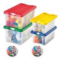 Bac de rangement avec couvercle dim. 370 x 220 x 160 mm - Image principale