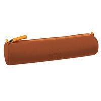 Trousse ronde cuivre simili cuir italien 5x21,5 cm - Image principale