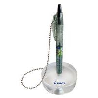 Stylo bille sur socle avec chainette antivol écriture noire - Image principale