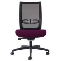 Chaise de bureau KIO dos Résille Noir assise Fuschia - Image principale