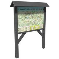 Toit 2 pans pour panneau d information 97 x 145 cm - gris - Image principale