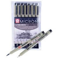 Set de 6 Feutre à pointe fine PIGMA MICRON, étui 6+1, noir (Lot de 6) - Image principale