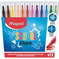 Pochette de 12 feutres de coloriage school'peps Maped couleurs assorties - Image principale