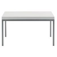 Table basse Atrium carré plateau Blanc pied Alu - Image principale
