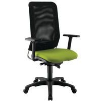 Fauteuil de bureau Diaz contact synchrone piètement noir assise coloris pistache - Image principale