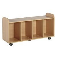 Meuble à bacs 4 cases colonnes - Manutan Expert - Image principale