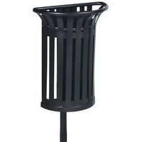 Poubelle Tulipe 35l sur poteau - anthracite mat 7016-Rossignol Pro - Image principale