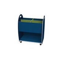 Meuble de rangement Emma hauteur 75 cm bac 4 cases 1 niche Bleu/Anis - Image principale