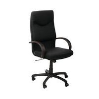 Fauteuil de direction Blois tissu coloris noir - Image principale