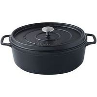 Cocotte en fonte ovale 29 cm -INVICTA- Noire - Image principale