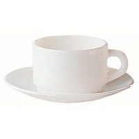 Tasse thé en verre trempé ø7,5 cm 14cl blanc-Cylindrique-Arcoroc - Image principale