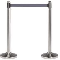 Poteau corde rétractable en inox - Image principale