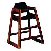 Chaise bébé en bois empilable foncé - Image principale