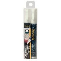 Lot de 2 feutres craie waterproof 2-6 mm blanc - Securit - Image principale
