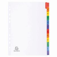 Intercalaire à onglets coulissants carte blanche A4 - Exacompta - Image principale