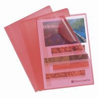 Lot de 10 Sachet 100 pochettes polypropylène grainé 12/100e - A4-Rouge - Image principale