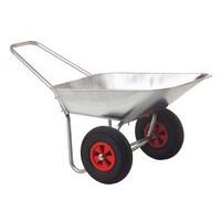 Brouette combi-twin cuve galvanisée 85 L/150 kg - Roues pneumatiques - Image principale