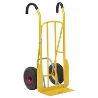 Diable acier Easytip® bavette fixe charge 250 kg - Roues pneumatiques - Image principale