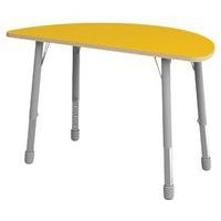 Table Eko demi-ronde ø 138 x 69 cm réglable T1 à T3 - jaune - Image principale