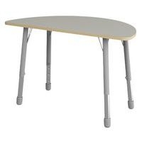 Table Eko demi-ronde ø 138 x 69 cm réglable T1 à T3 - gris - Image principale