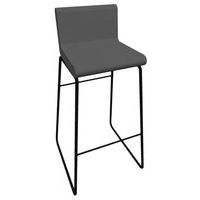 Tabouret CYCLO ass/dos enduit PVC M1 Gris souris pied Noir - Image principale
