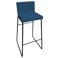 Tabouret CYCLO ass/dos enduit PVC M1 Pétrole pied Noir - Image principale