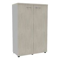 Armoire portes battantes haut. 134 cm alu/béton - Image principale