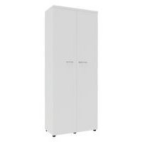 Armoire portes battantes haut. 217 cm blanc/blanc - Image principale
