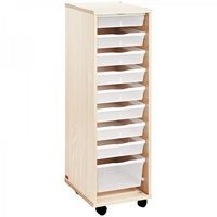 Colonne haute à bacs incolores - Teinte Bouleau - Image principale