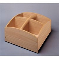 Bac à livres 4 cases bas hêtre Mobinathan - Image principale