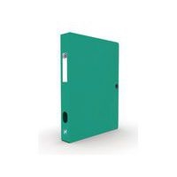 OXFORD Boîte Capacité Standard Memphis 24x32cm Dos 40mm avec Bouton Pression Couverture Polypro Vert - Image principale