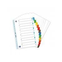 OXFORD Intercalaires Mensuels A4 12 Positions Carte Epaisseur 170g Blanc - Image principale