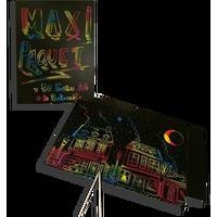 Set 30 feuilles A4 papier à gratter 150g couleur + 30 bat - Image principale