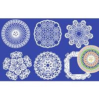 Lot de 6 pochoirs Mandala 20x20 cm - Image principale