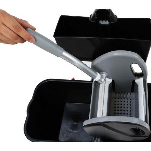 Illustration de : Chariot de lavage 2 seaux 15 L avec presse + bac produit - Manutan Expert