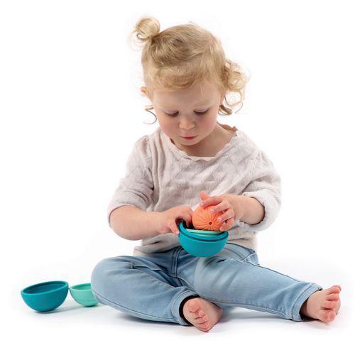 Illustration de : Lot 3 balles texturées silicone - Ludi