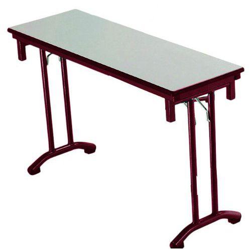 Illustration de : Table pliante Lyra chants surmoulés - Manutan Expert