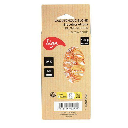 Illustration de : Boite 100g bracelet blond 125 mm - Sign