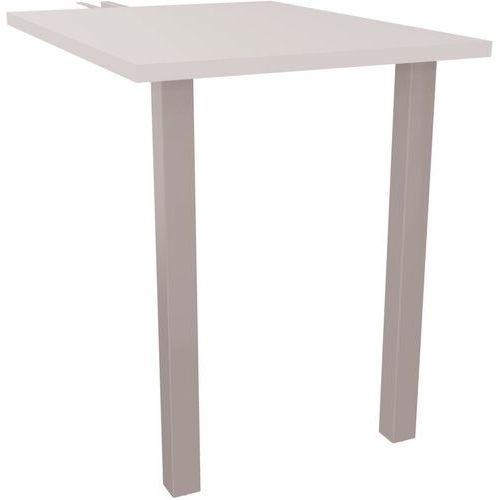 Illustration de : Retour bureau droit pied carré L80 x P60 cm - Arial - Eol