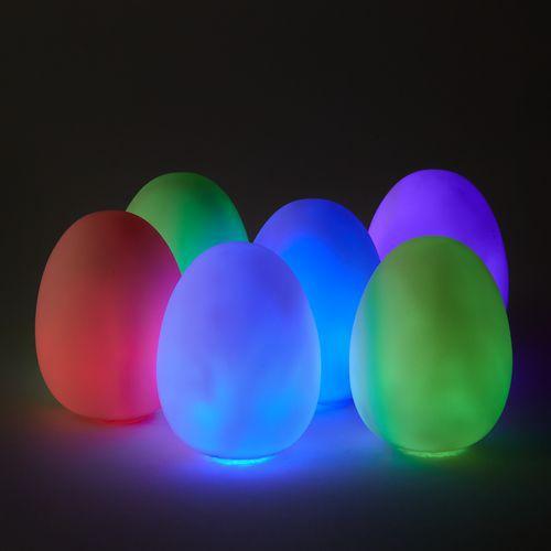 Illustration de : Oeuf lumineux - Lot de 6 - LDA