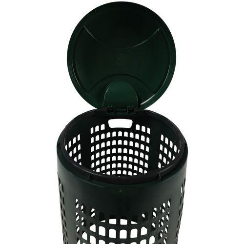 Illustration de : Support sac-poubelle 110 L avec couvercle - Manutan Expert
