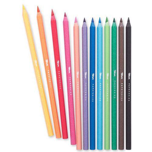 Illustration de : Schoolpack 144 crayons couleurs 18 cm résine - Pichon
