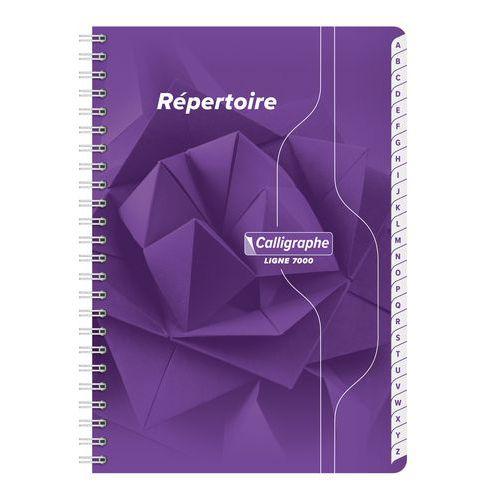 Illustration de : Répertoire reliure intégrale 7000 14,8x21cm 5/5 180p - Calligraphe