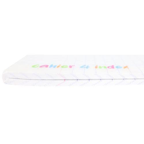 Illustration de : Cahier 4en1 polypro incolore 4 sections 17x22cm 140 pages 70g - Pichon
