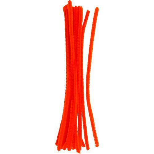 Illustration de : Lot 50 chenilles 0,8x30 cm orange - Artemio