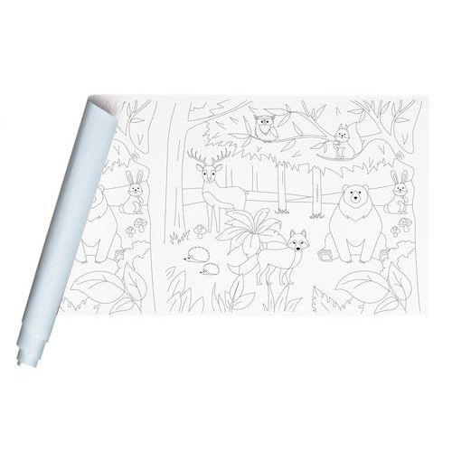 Illustration de : Fresque prédessinée 10 x 0,50 m, 120 g thème forêt - Clairefontaine